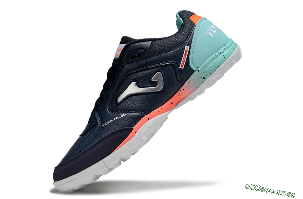 Men's Joma Top Flex TF Artificial Turf Low-Tops Football Shoes - Blue/Silver/Jade 5