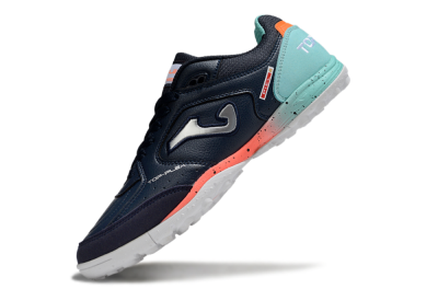 Men's Joma Top Flex TF Artificial Turf Low-Tops Football Shoes - Blue/Silver/Jade