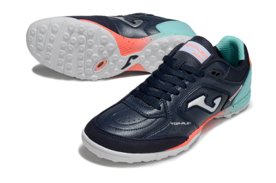Men's Joma Top Flex TF Artificial Turf Low-Tops Football Shoes - Blue/Silver/Jade