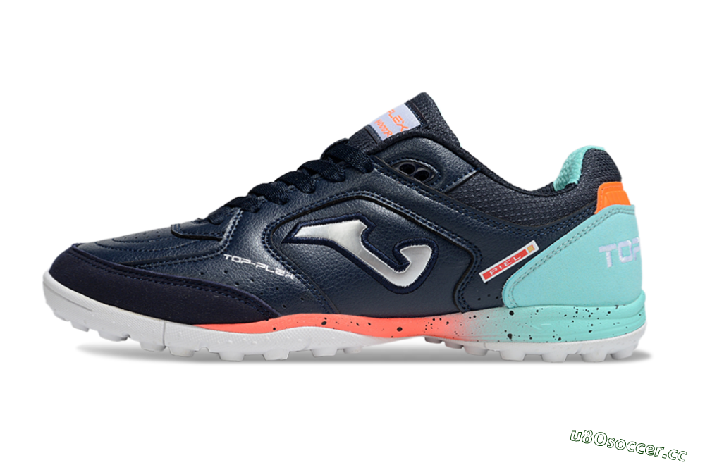 Men's Joma Top Flex TF Artificial Turf Low-Tops Football Shoes - Blue/Silver/Jade 0