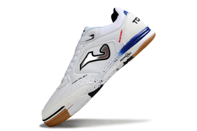 Men's Joma Top Flex IC Indoor & Futsal Low-Tops Football Shoes - White/Silver/Black