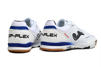 Men's Joma Top Flex IC Indoor & Futsal Low-Tops Football Shoes - White/Silver/Black