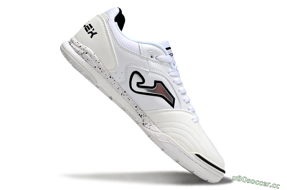 Men's Joma Top Flex IC Indoor & Futsal Low-Tops Football Shoes - White/Silver/Black 4