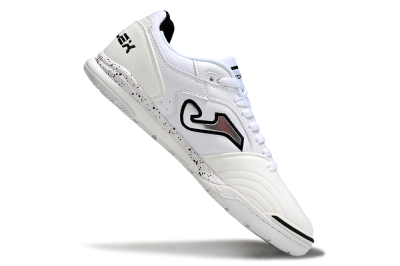 Men's Joma Top Flex IC Indoor & Futsal Low-Tops Football Shoes - White/Silver/Black