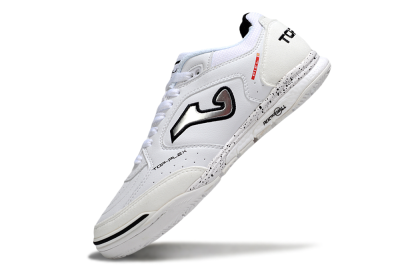 Men's Joma Top Flex IC Indoor & Futsal Low-Tops Football Shoes - White/Silver/Black