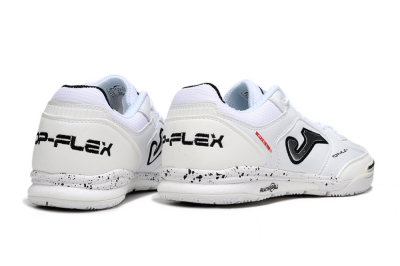 Men's Joma Top Flex IC Indoor & Futsal Low-Tops Football Shoes - White/Silver/Black