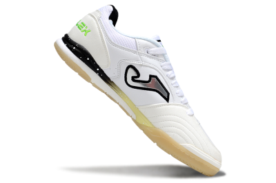 Men's Joma Top Flex IC Indoor & Futsal Low-Tops Football Shoes - White/Silver/Black