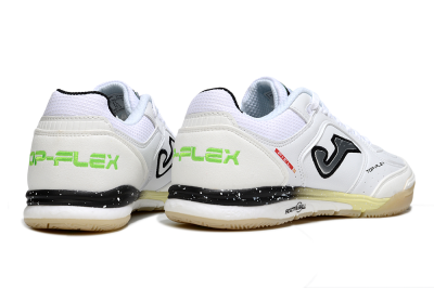 Men's Joma Top Flex IC Indoor & Futsal Low-Tops Football Shoes - White/Silver/Black