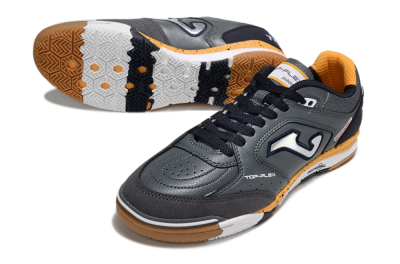 Men's Joma Top Flex IC Indoor & Futsal Low-Tops Football Shoes - Grey/Silver/Black