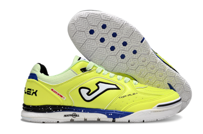 Men's Joma Top Flex IC Indoor & Futsal Low-Tops Football Shoes - Yellow/Blue/White