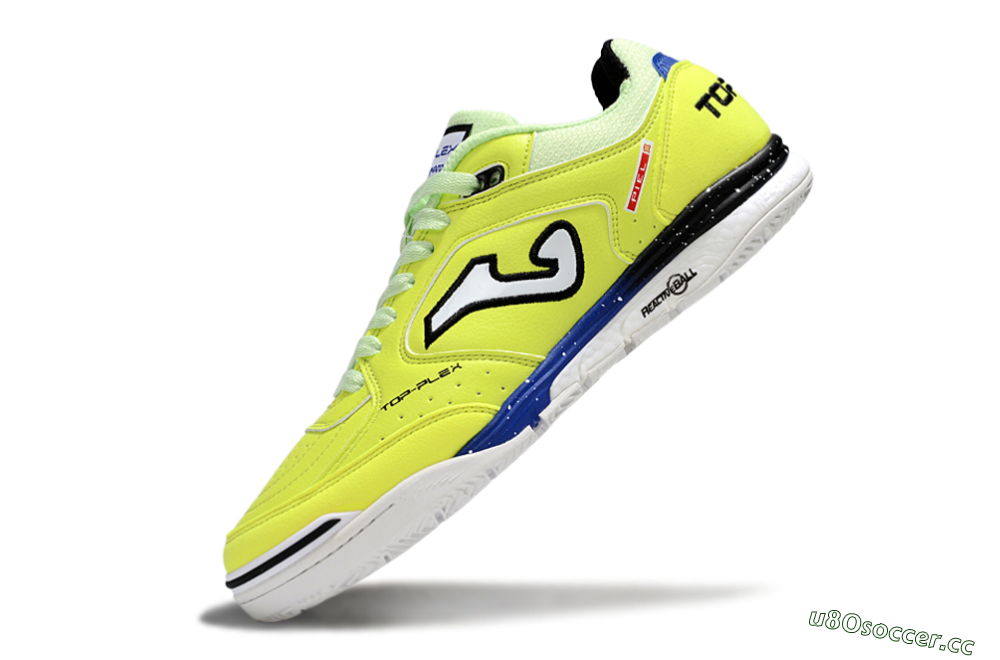 Men's Joma Top Flex IC Indoor & Futsal Low-Tops Football Shoes - Yellow/Blue/White 5