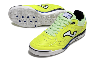 Men's Joma Top Flex IC Indoor & Futsal Low-Tops Football Shoes - Yellow/Blue/White