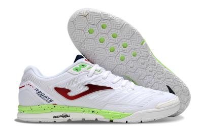 Men's Joma Top Flex IC Indoor & Futsal Low-Tops Football Shoes - White/Red/Yellow
