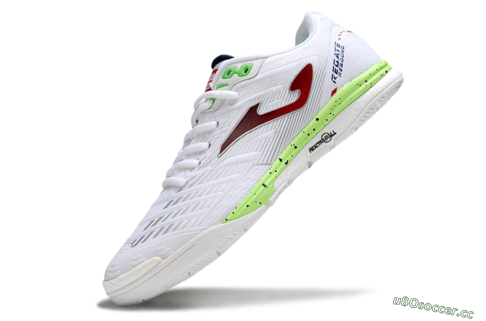 Men's Joma Top Flex IC Indoor & Futsal Low-Tops Football Shoes - White/Red/Yellow 5