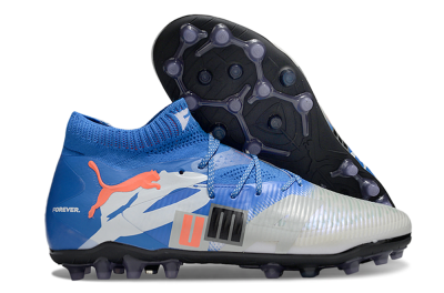 Men's Puma Future 8 Ultimate MG Multi Ground Low-Tops Football Boots - Blue/Red/Black