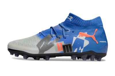Men's Puma Future 8 Ultimate MG Multi Ground Low-Tops Football Boots - Blue/Red/Black