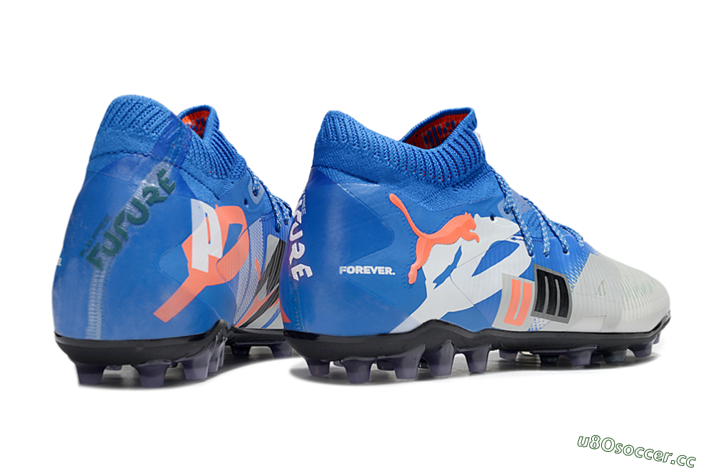 Men's Puma Future 8 Ultimate MG Multi Ground Low-Tops Football Boots - Blue/Red/Black 6