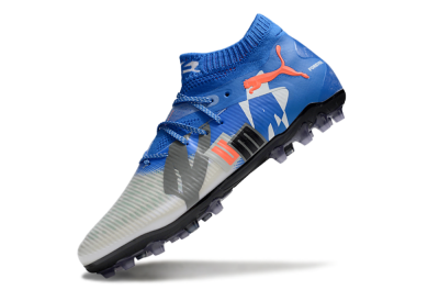 Men's Puma Future 8 Ultimate MG Multi Ground Low-Tops Football Boots - Blue/Red/Black