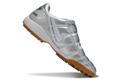 Men's Nike Air Zoom Total 90 III TF Artificial Turf Low-Tops Football Shoes - Silver/White/Brown