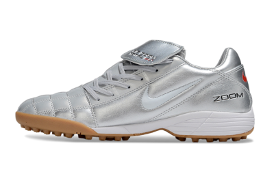 Men's Nike Air Zoom Total 90 III TF Artificial Turf Low-Tops Football Shoes - Silver/White/Brown