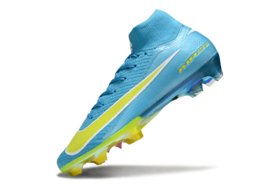Unisex Nike Air Zoom Mercurial Superfly 10 Elite FG Firm Ground High-Tops Football Boots - Jade/Yellow/White