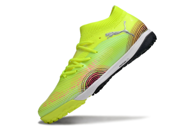 Men's Puma Future 8 Ultimate TF Artificial Turf Low-Tops Football Shoes - Yellow/Black/Red