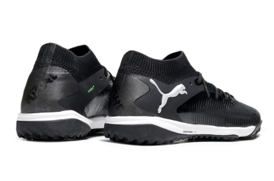 Men's Puma Future 8 Ultimate TF Artificial Turf Low-Tops Football Shoes - Black/White/Yellow