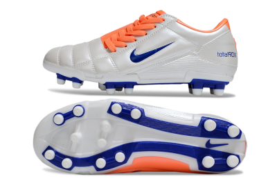 Men's Nike Total 90 III FG Firm Ground Low-Tops Football Boots - White/Blue/Red