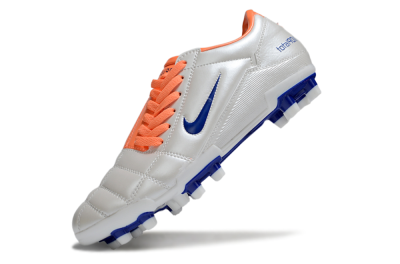 Men's Nike Total 90 III FG Firm Ground Low-Tops Football Boots - White/Blue/Red