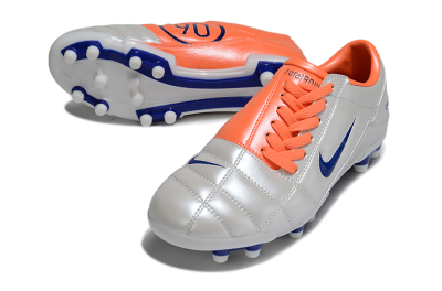 Men's Nike Total 90 III FG Firm Ground Low-Tops Football Boots - White/Blue/Red