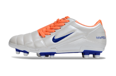 Men's Nike Total 90 III FG Firm Ground Low-Tops Football Boots - White/Blue/Red