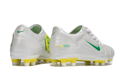Men's Nike Total 90 III FG Firm Ground Low-Tops Football Boots - White/Green/Yellow