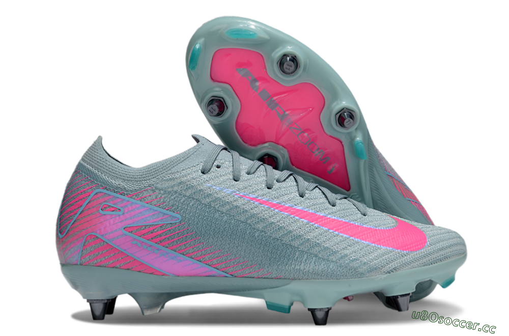 Men's Nike Air Zoom Mercurial Vapor 16 Elite SG Soft Ground Low-Tops Football Boots - Jade/Pink 2