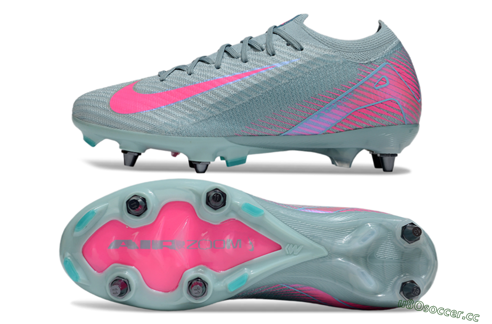 Men's Nike Air Zoom Mercurial Vapor 16 Elite SG Soft Ground Low-Tops Football Boots - Jade/Pink 1