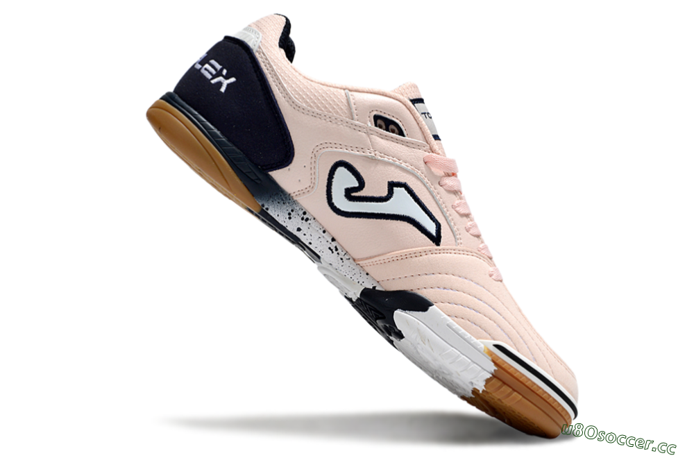 Men's Joma Top Flex IC Indoor & Futsal Low-Tops Football Shoes - Pink/White/Black 4
