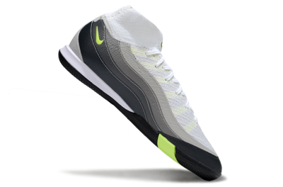 Men's Nike Air Zoom Mercurial Superfly 10 Elite IC Indoor & Futsal High-Tops Football Shoes - White/Grey/Black