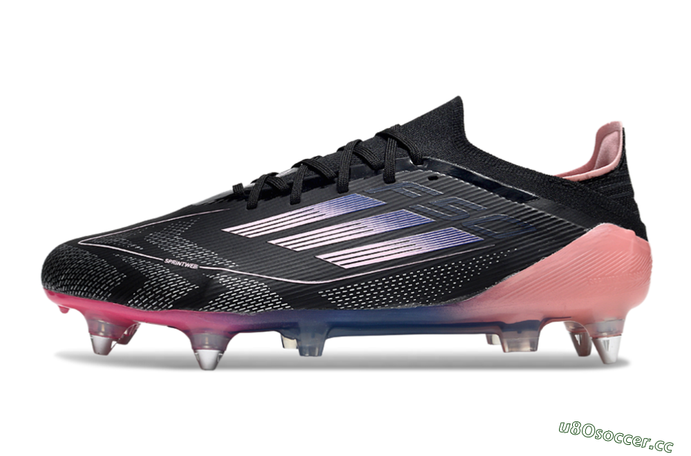Men's Adidas F50 Elite SG Soft Ground Low-Tops Football Boots - Black/Blue/Pink 0