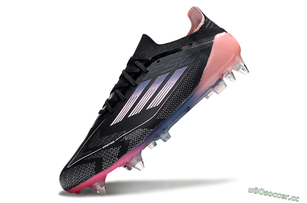 Men's Adidas F50 Elite SG Soft Ground Low-Tops Football Boots - Black/Blue/Pink 5