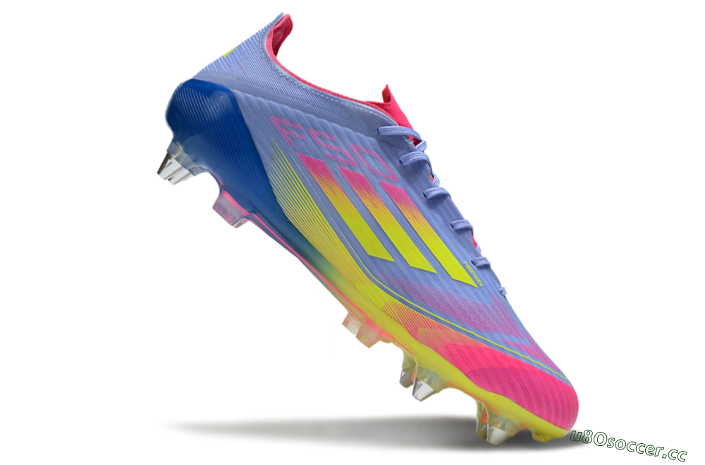Men's Adidas F50 Elite SG Soft Ground Low-Tops Football Boots - Blue/Yellow/Pink 4