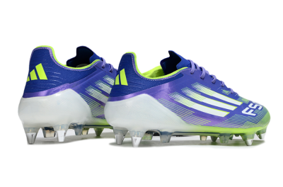Men's Adidas F50 Elite SG Soft Ground Low-Tops Football Boots - Purple/Yellow/White