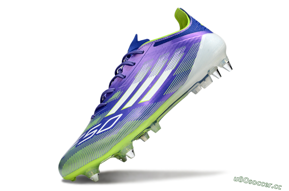 Men's Adidas F50 Elite SG Soft Ground Low-Tops Football Boots - Purple/Yellow/White 5