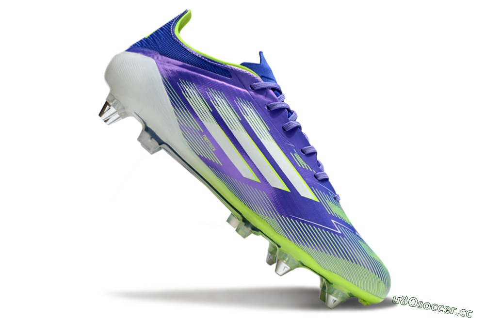 Men's Adidas F50 Elite SG Soft Ground Low-Tops Football Boots - Purple/Yellow/White 4