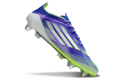 Men's Adidas F50 Elite SG Soft Ground Low-Tops Football Boots - Purple/Yellow/White