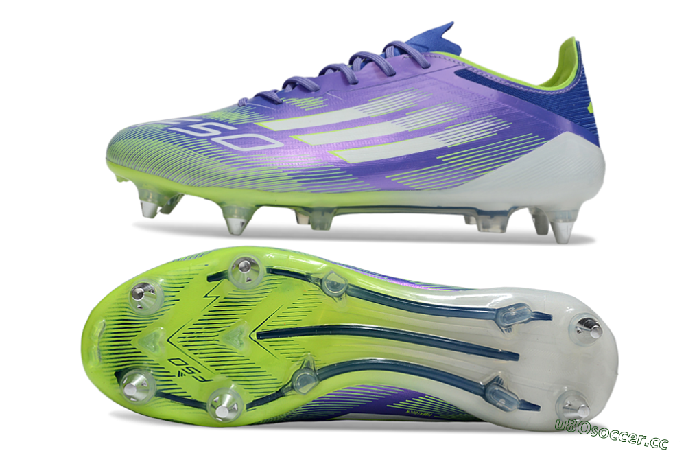 Men's Adidas F50 Elite SG Soft Ground Low-Tops Football Boots - Purple/Yellow/White 1
