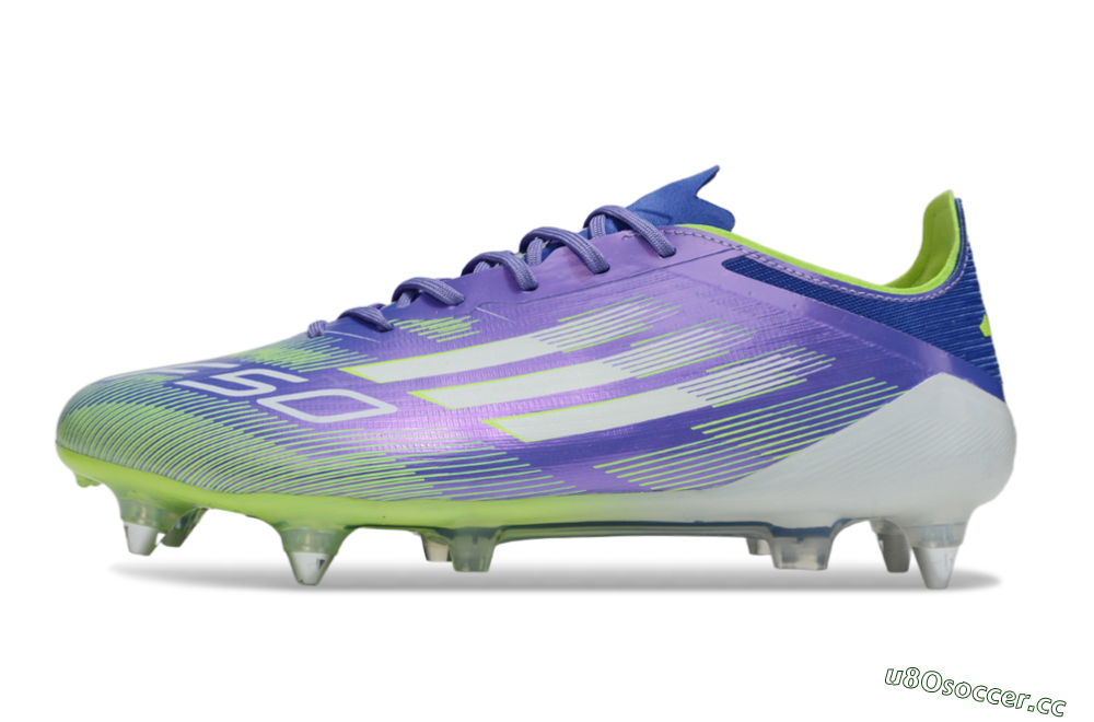 Men's Adidas F50 Elite SG Soft Ground Low-Tops Football Boots - Purple/Yellow/White 0