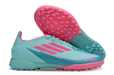 Men's Messi x Adidas F50 Pro TF Artificial Turf Low-Tops Football Shoes - Jade/Pink