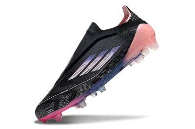 Unisex Adidas F50 Elite Laceless FG Firm Ground Low-Tops Football Boots - Black/Blue/Pink