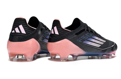 Unisex Adidas F50 Elite FG Firm Ground Low-Tops Football Boots - Black/Blue/Pink