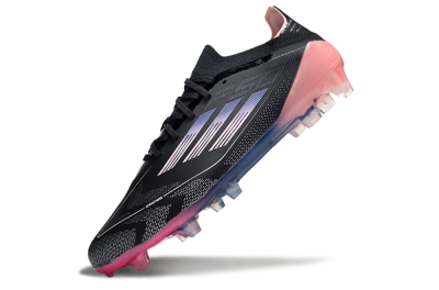 Unisex Adidas F50 Elite FG Firm Ground Low-Tops Football Boots - Black/Blue/Pink