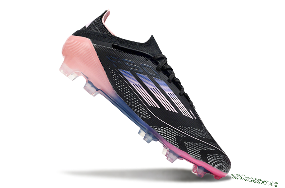 Unisex Adidas F50 Elite FG Firm Ground Low-Tops Football Boots - Black/Blue/Pink 4